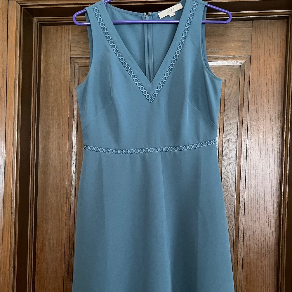LOFT dusty blue Dress size 2